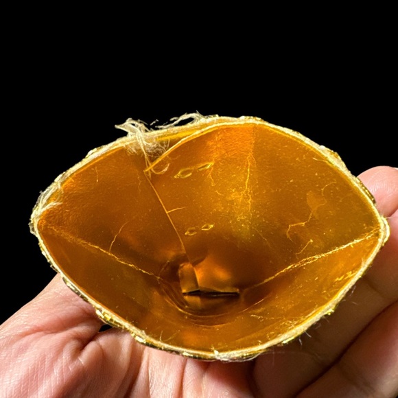 Vintage Christmas Angel Ornaments Cardboard Plastic Felt Body and Face Gold 7.5” - Picture 4 of 6